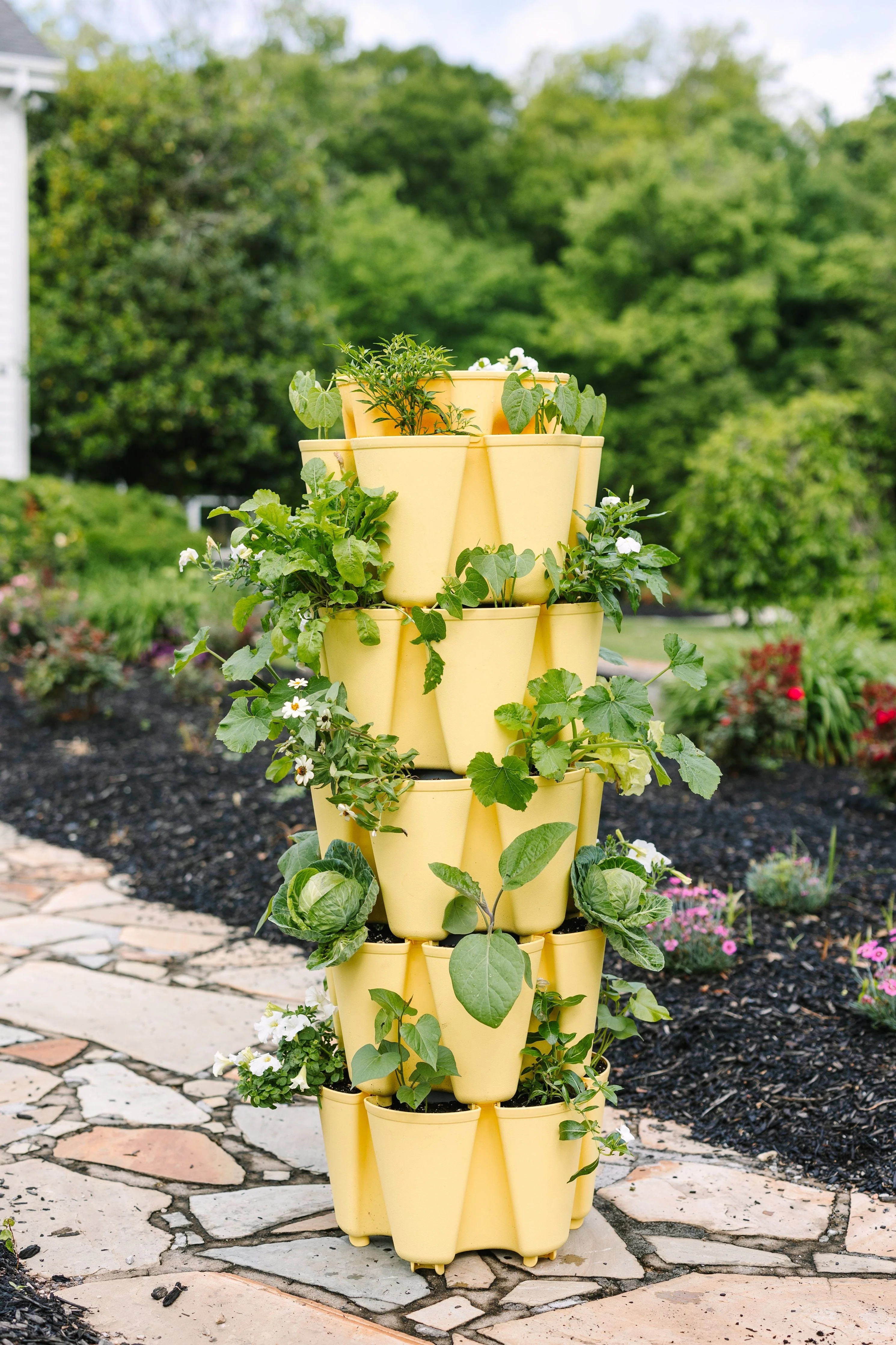 5 Tier GreenStalk Garden Original Vertical Planter - Basic Texture - Image 3