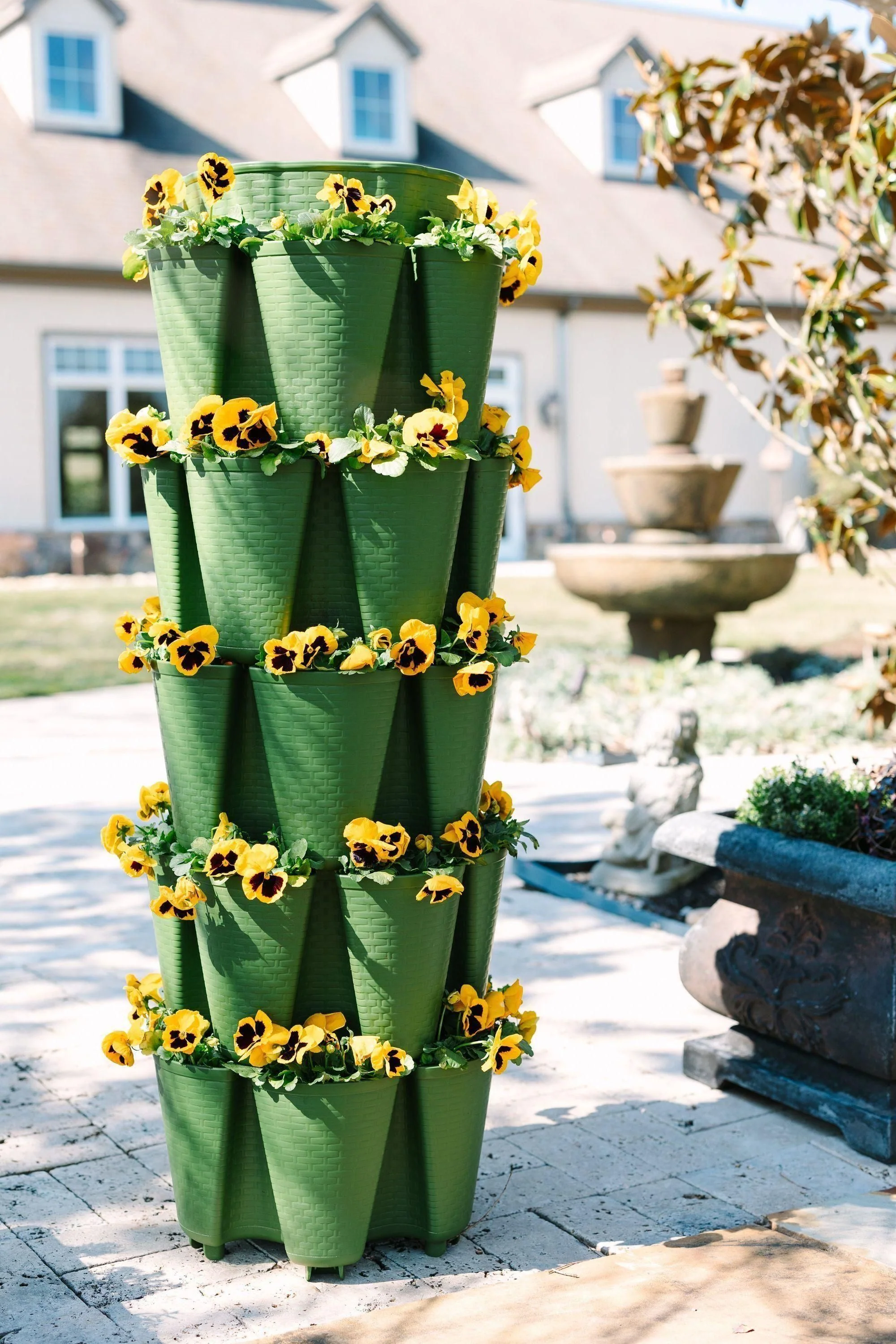 5 Tier GreenStalk Garden Original Vertical Planter - Basket Weave Texture - Image 6