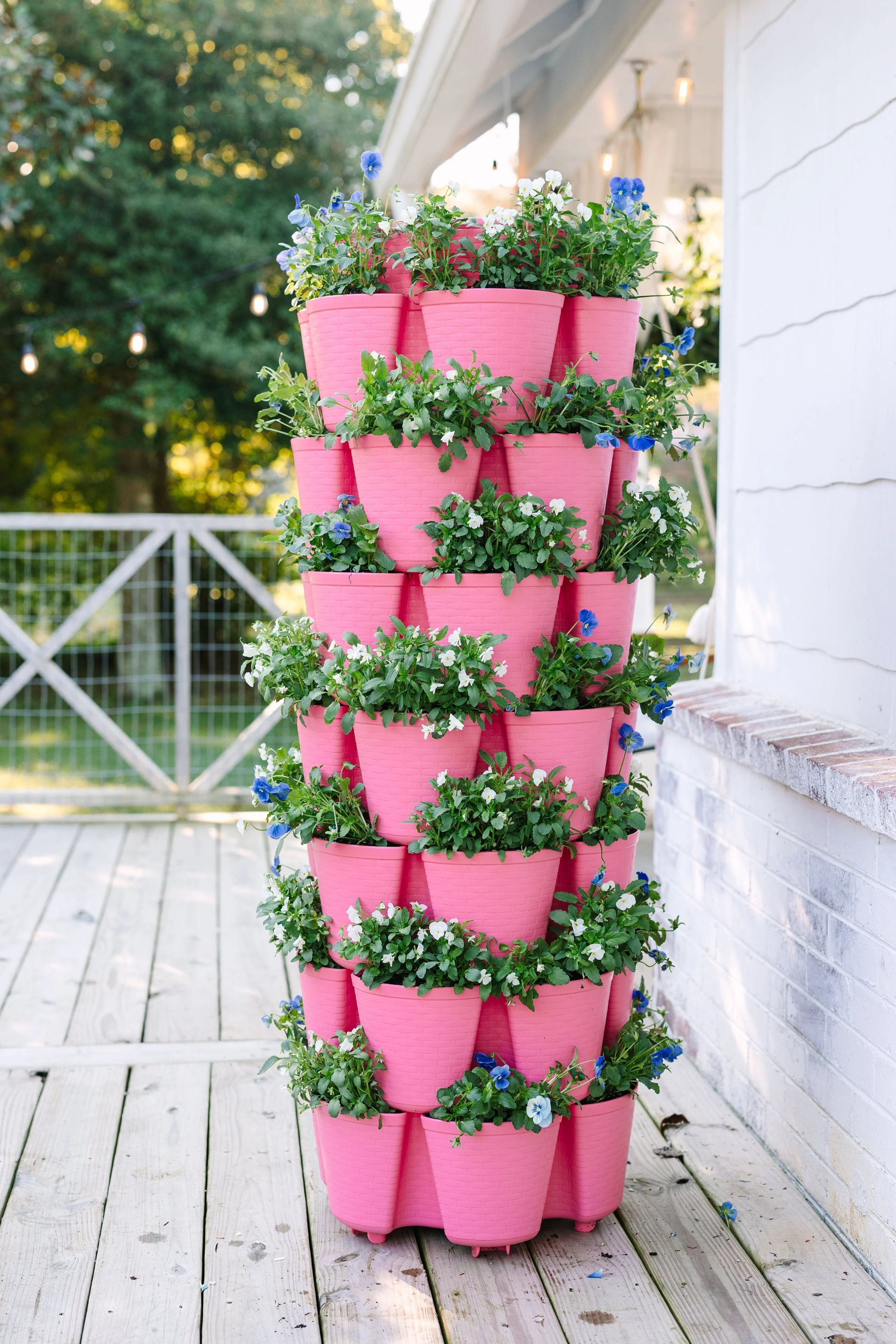 7 Tier GreenStalk Garden Leaf Vertical Planter - Basket Weave Texture - Image 4
