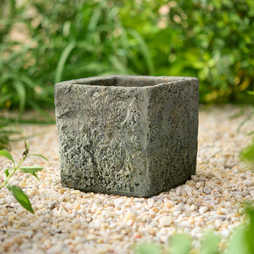 Small Square Planter - Unique Stone